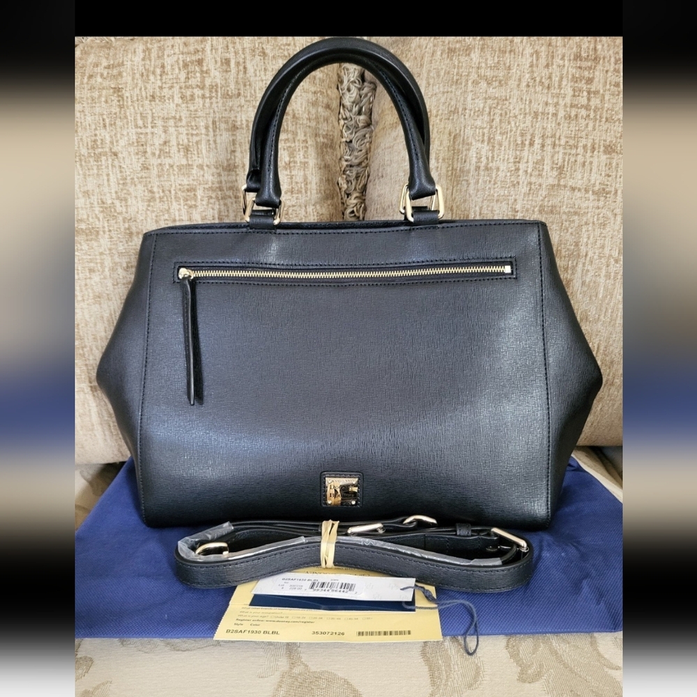 Dooney & Bourke Saffiano Leather Zip Satchel